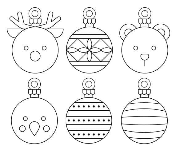 Christmas Ornaments coloring pages - ColoringLib