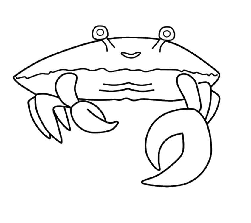 Cute Crab Printable coloring page