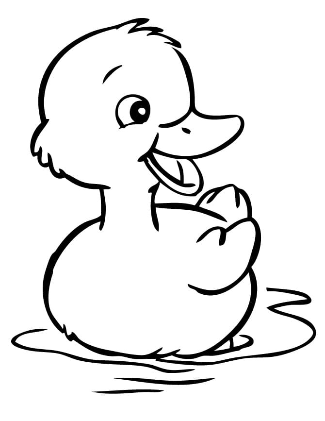 Cute Duckling for Toddler coloring page