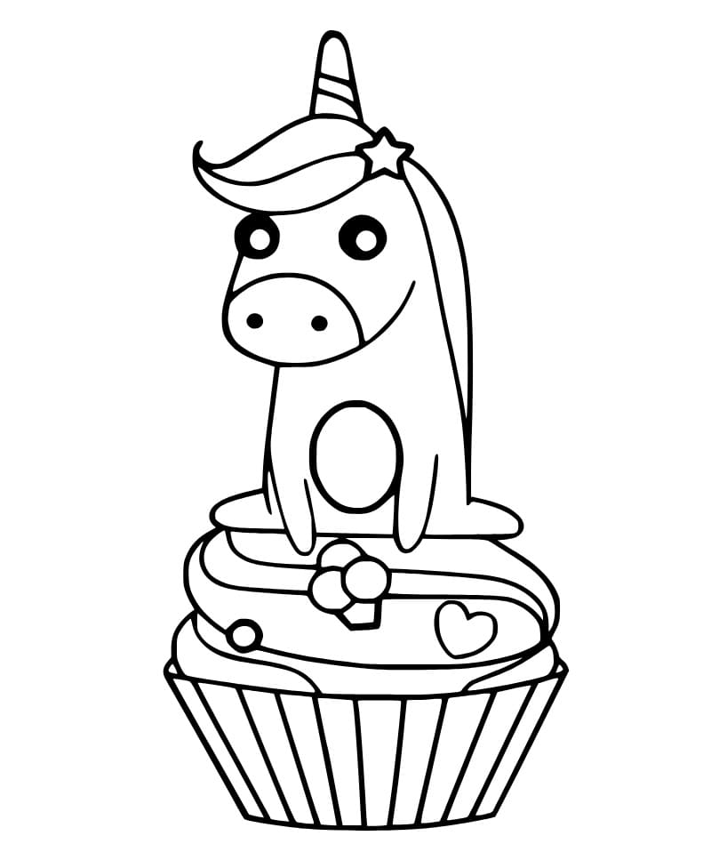 free printable unicorn cake coloring pages