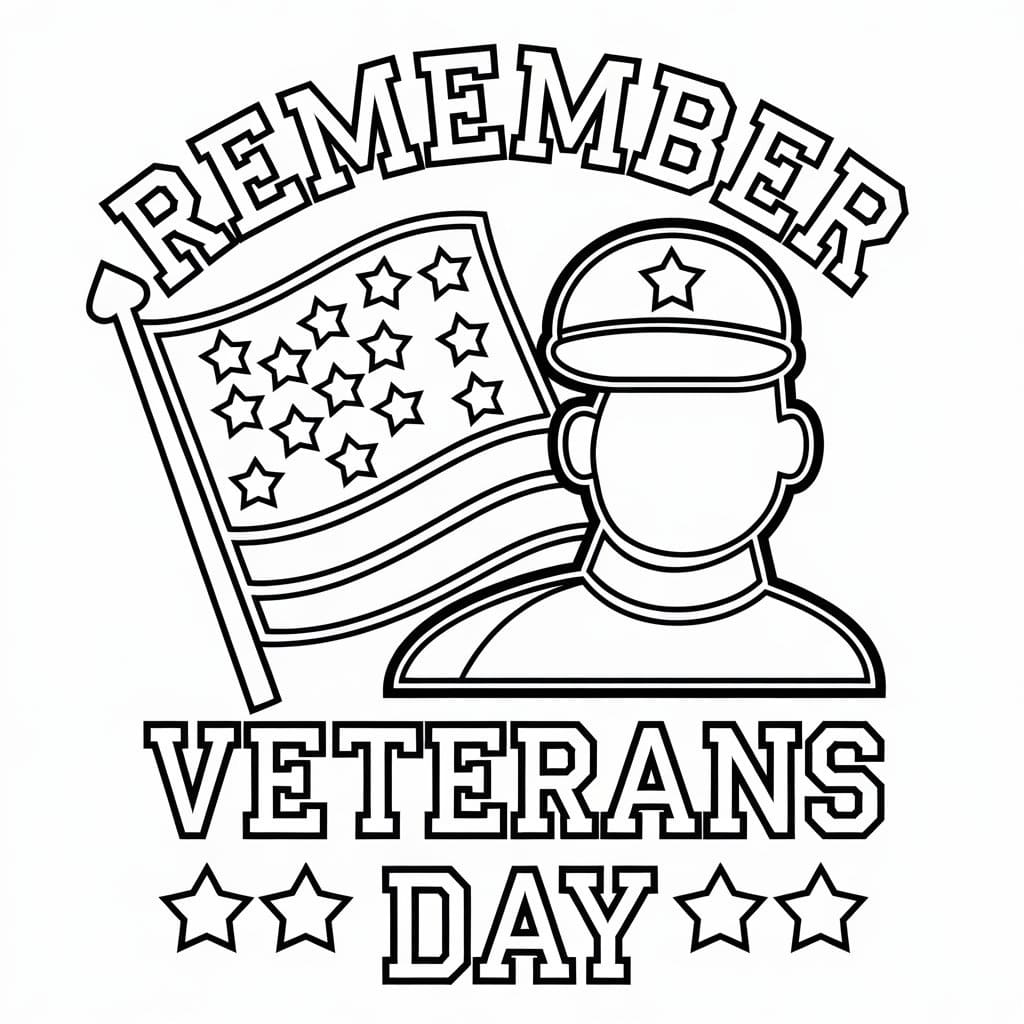 Day of Veterans coloring page