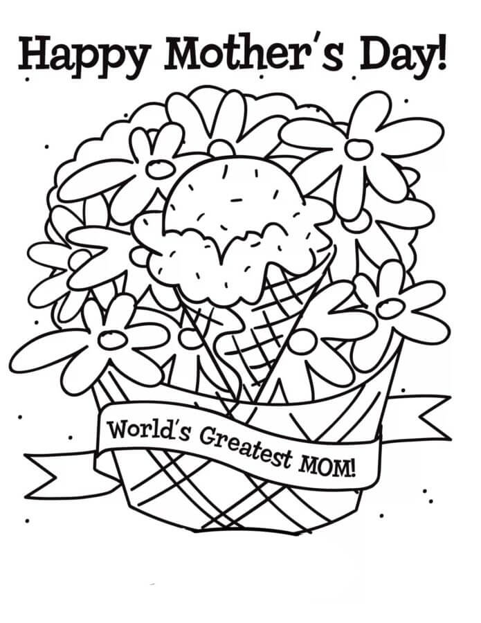 Delicious Surprise For Mom coloring page