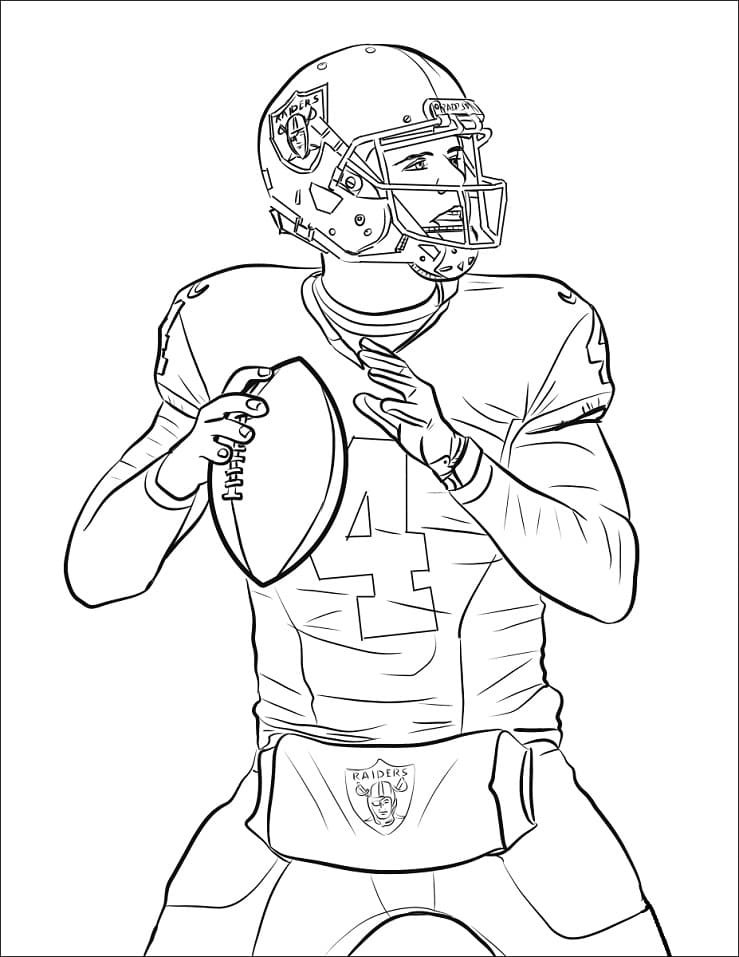 Derek Carr American Football Player coloring page - Download, Print or ...