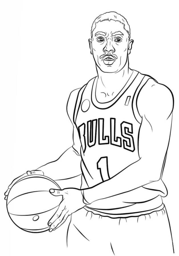 Derrick Rose coloring page - Download, Print or Color Online for Free