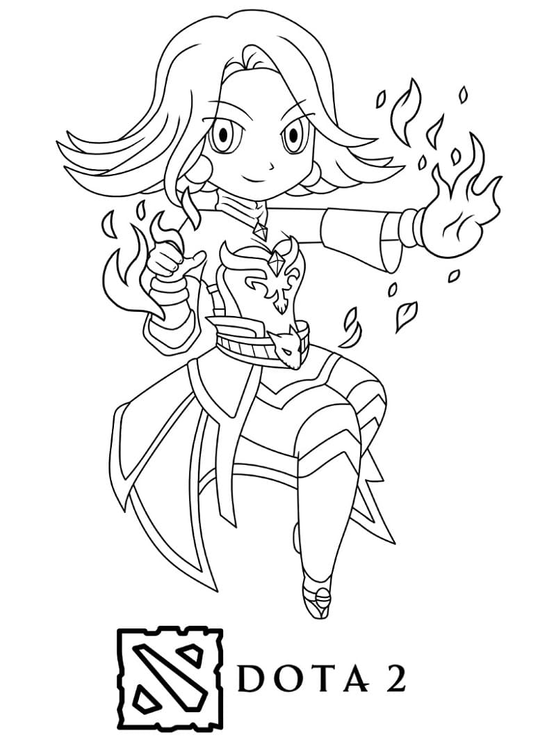 Dota 2 Lina Coloring Page Download Print Or Color Online For Free