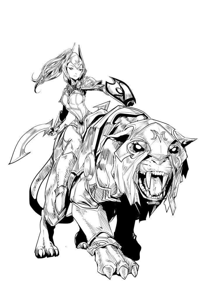 Dota 2 Luna coloring page