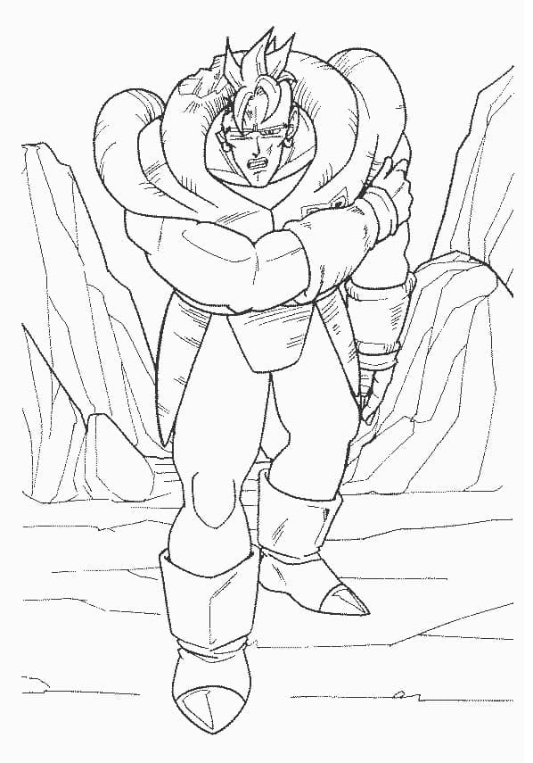 Dragon Ball Z Android 16 coloring page