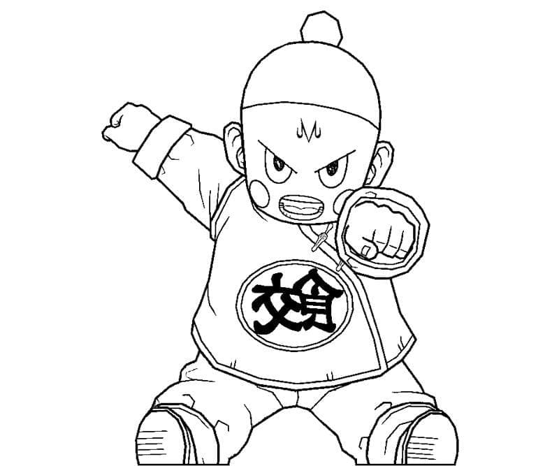 Dragon Ball Z Chiaotzu coloring page