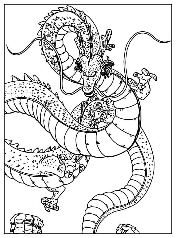 Dragon Ball Z Shenron Dragon coloring page