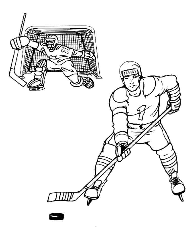 Drawing of Hockey coloring page - Download, Print or Color Online for Free