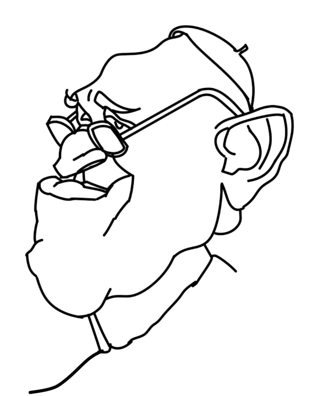 Drawing of Pope Francis coloring page