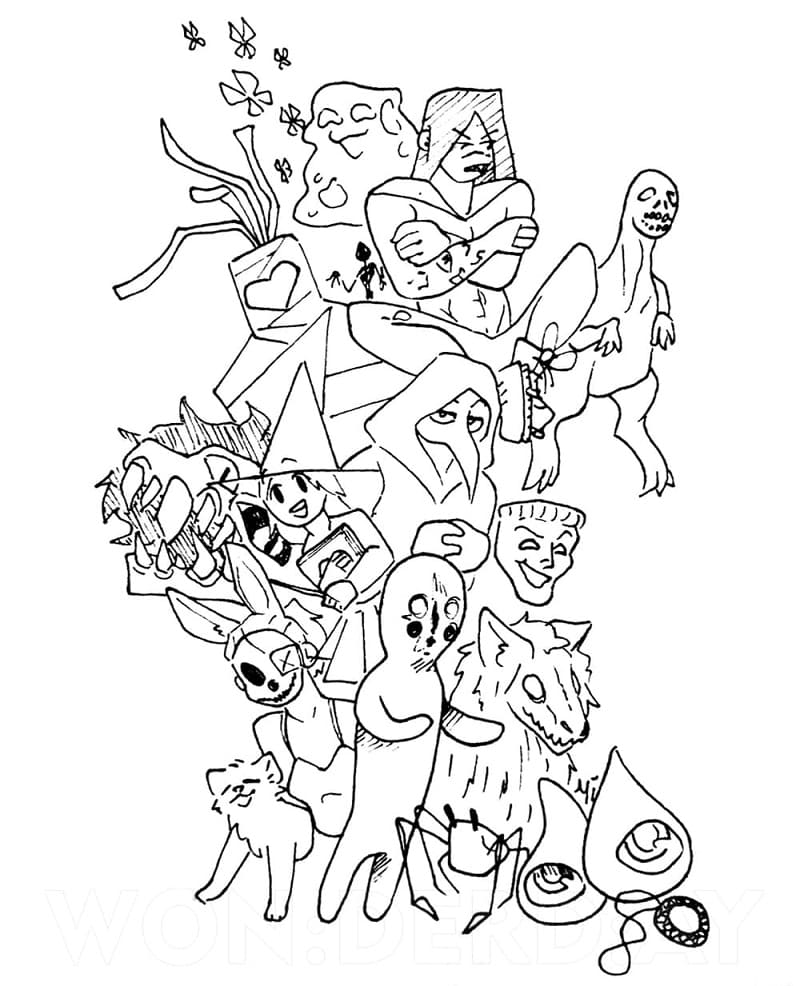 Drawing of Scp coloring page