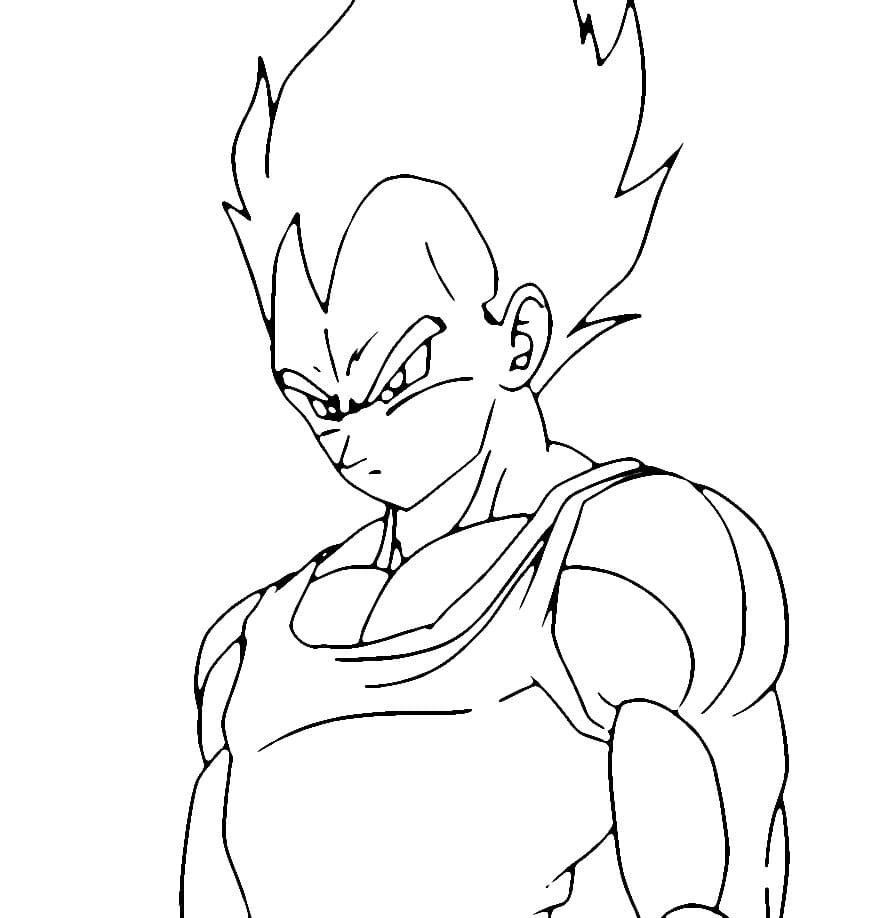 Drawing of Vegeta coloring page - Download, Print or Color Online for Free