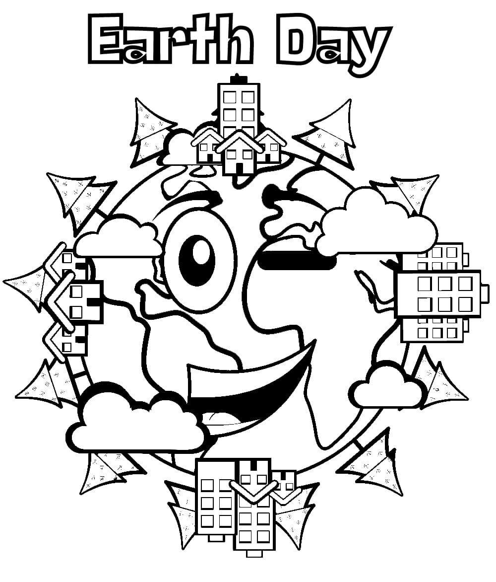 Earth Day Free Printable coloring page - Download, Print or Color ...