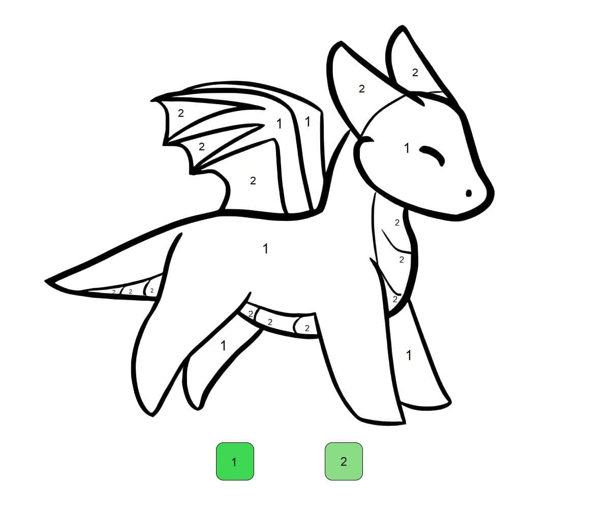 Easy Dragon Color by Number