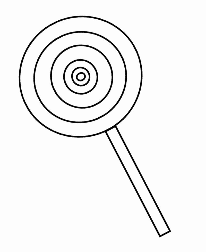 Easy Lollipop coloring page