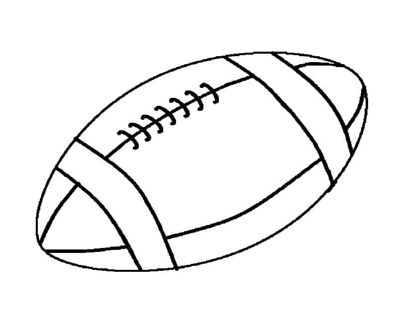 Easy Rugby Ball coloring page