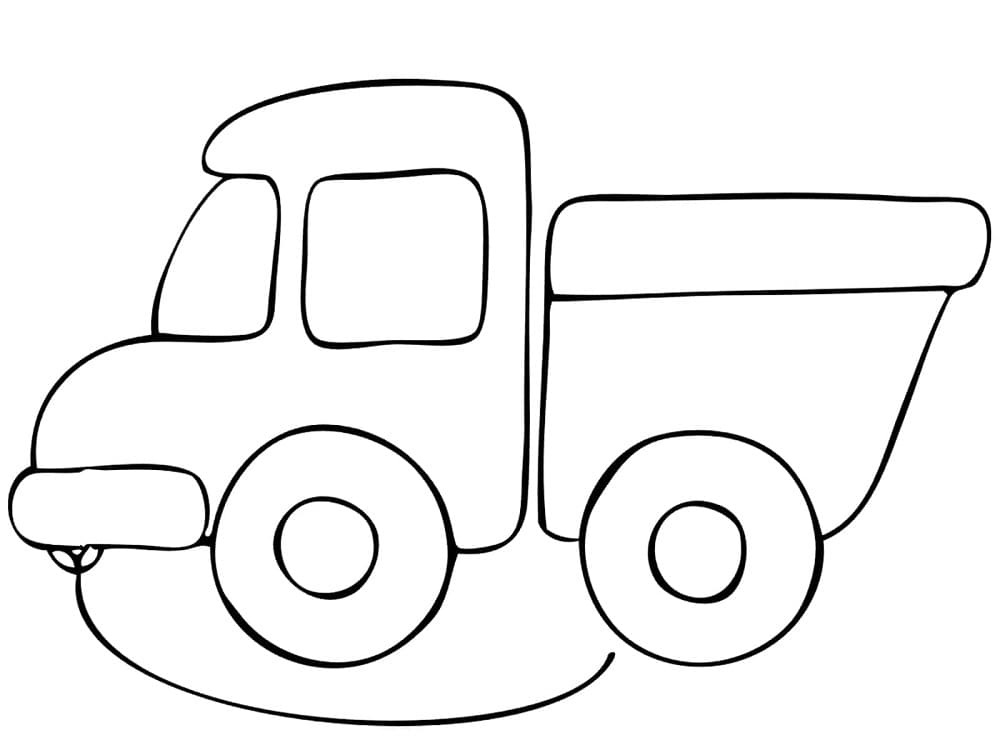 Easy Truck for Toddler coloring page