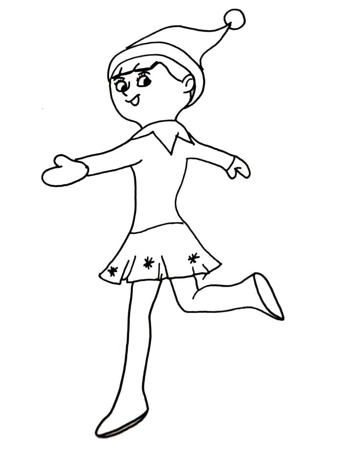 Elf on the Shelf 3 coloring page