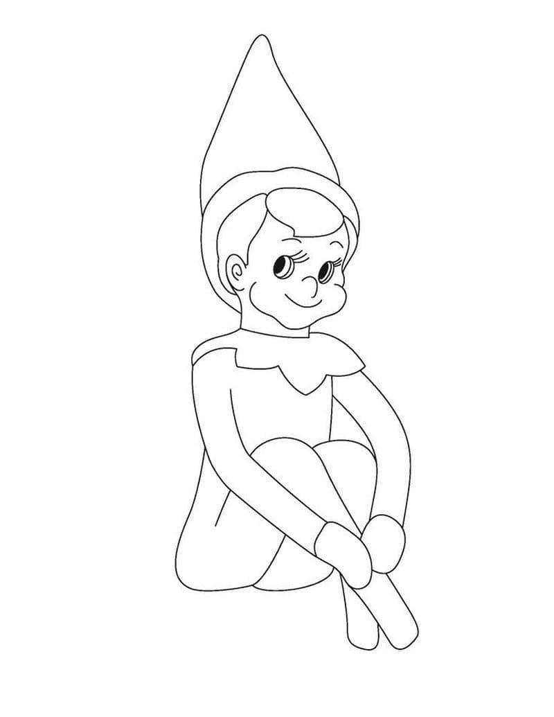 Elf On The Shelf For Christmas Coloring Page Download Print Or Color