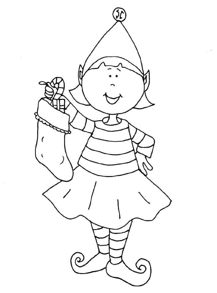 Elf on the Shelf For Kids coloring page