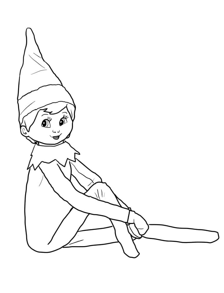 Elf on the Shelf Printable For Kids coloring page Download Print or