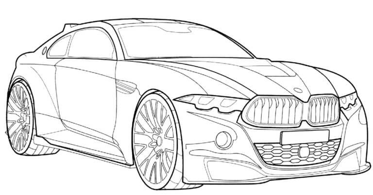 Evil Looking BMW coloring page - Download, Print or Color Online for Free