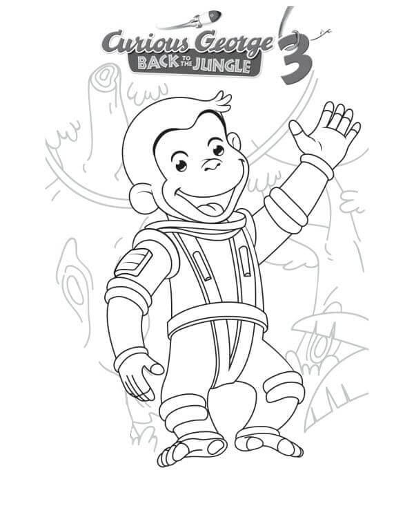 Fluffy Astronaut coloring page