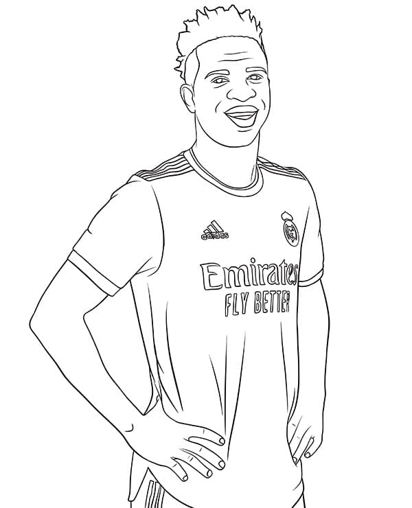 Football Player Vinicius coloring page