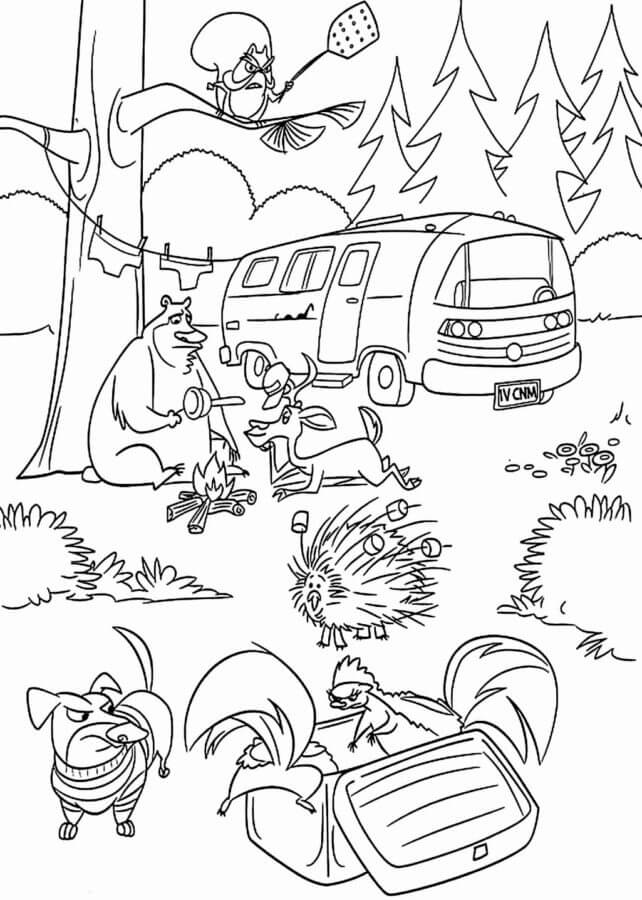 Forest Boys coloring page