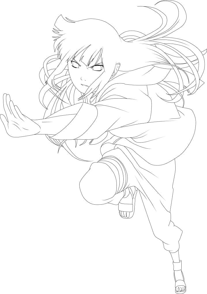 Free Drawing of Hinata coloring page