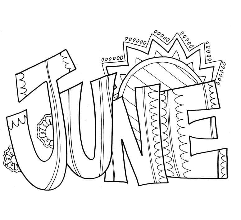 Free Drawing of June coloring page - Download, Print or Color Online ...