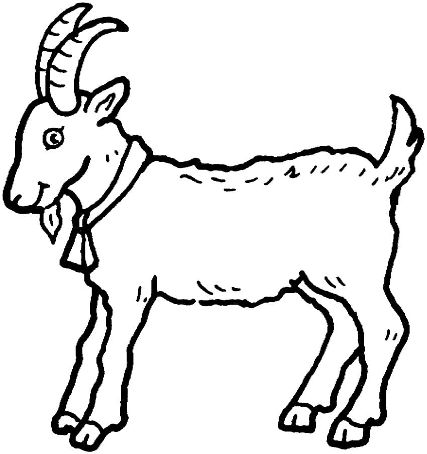 Free Goat coloring page