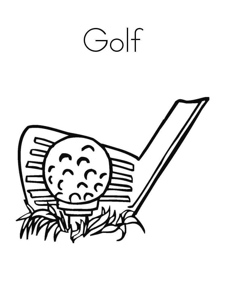 Free Golf coloring page