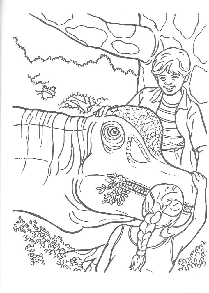 Free Jurassic Park coloring page