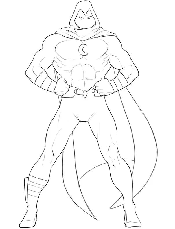Free Moon Knight coloring page - Download, Print or Color Online for Free