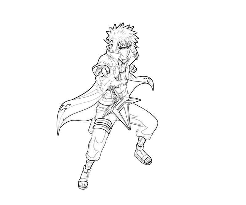 Free Namikaze Minato coloring page