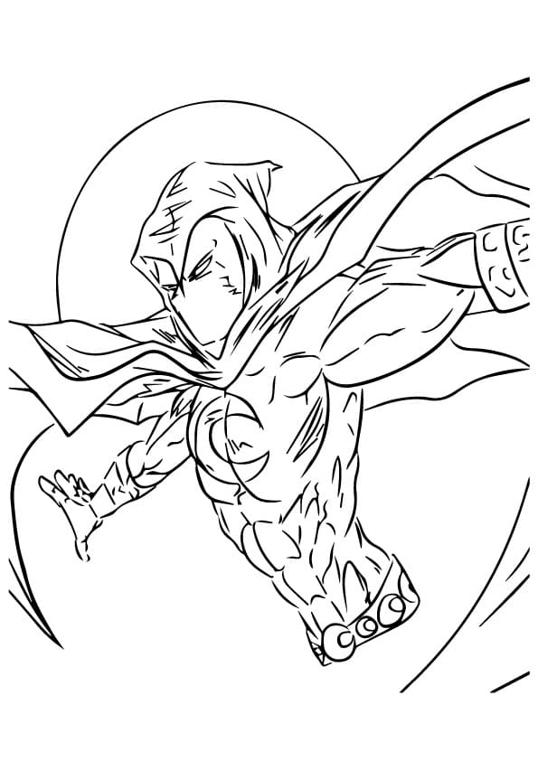 Free Printable Moon Knight coloring page - Download, Print or Color ...