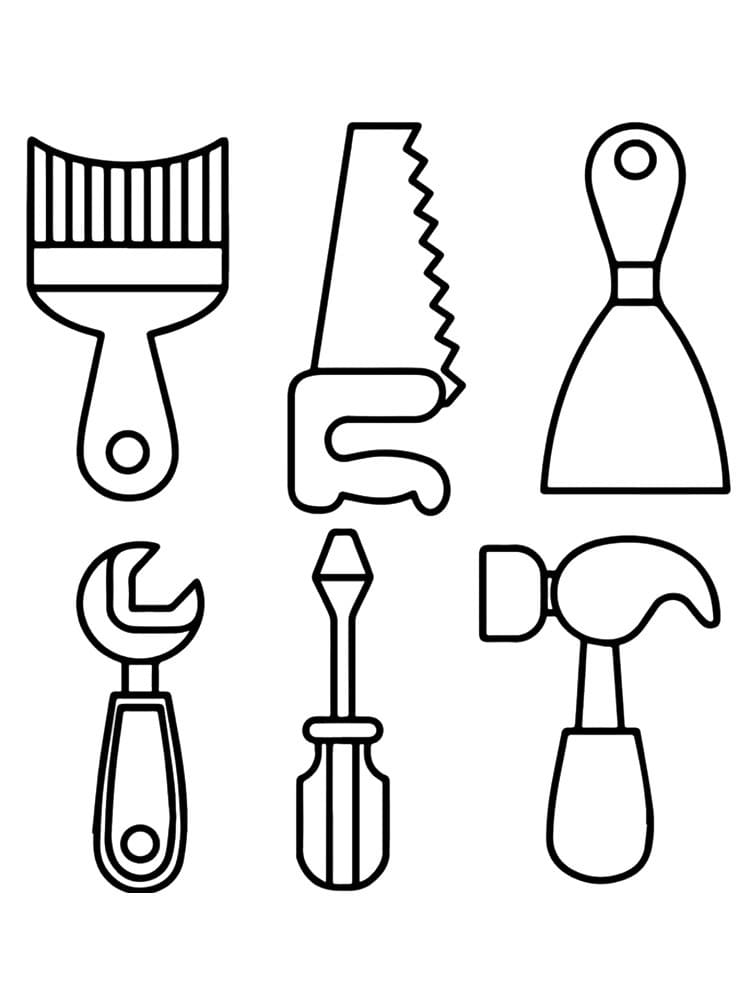 Free Printable Tools coloring page Download Print or Color Online
