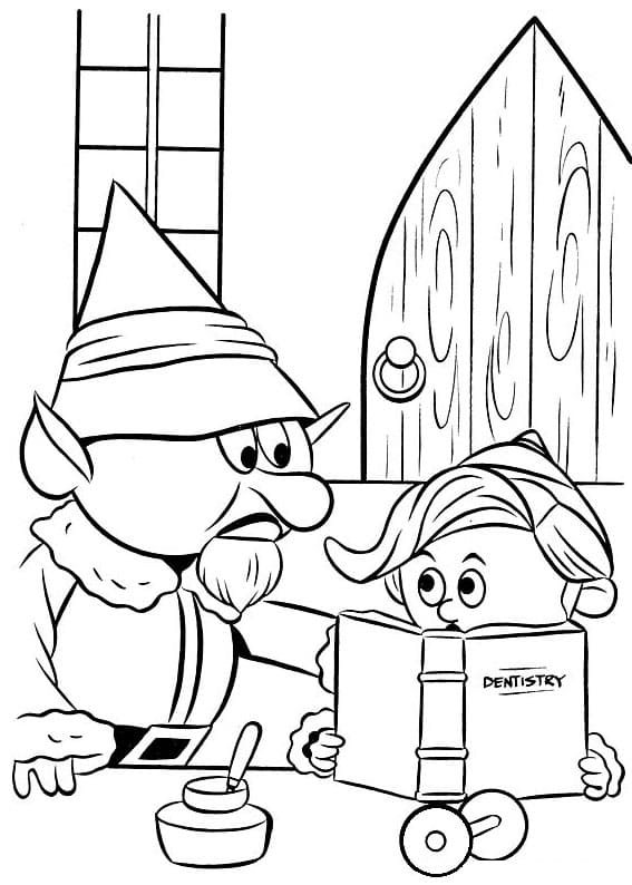 Free Rudolph coloring page