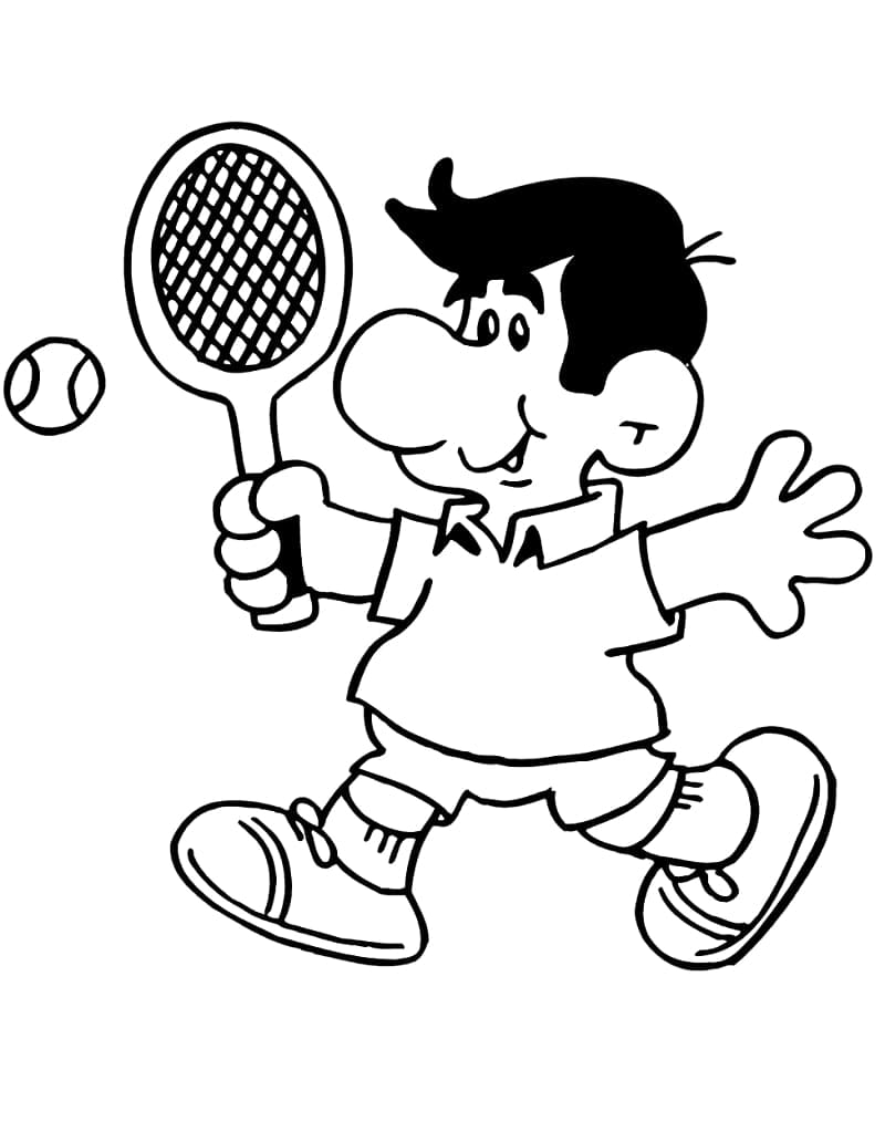 Free Tennis coloring page