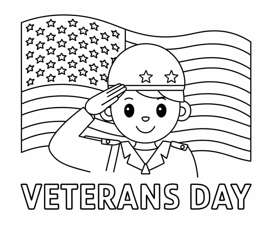 Free Veterans Day Image coloring page