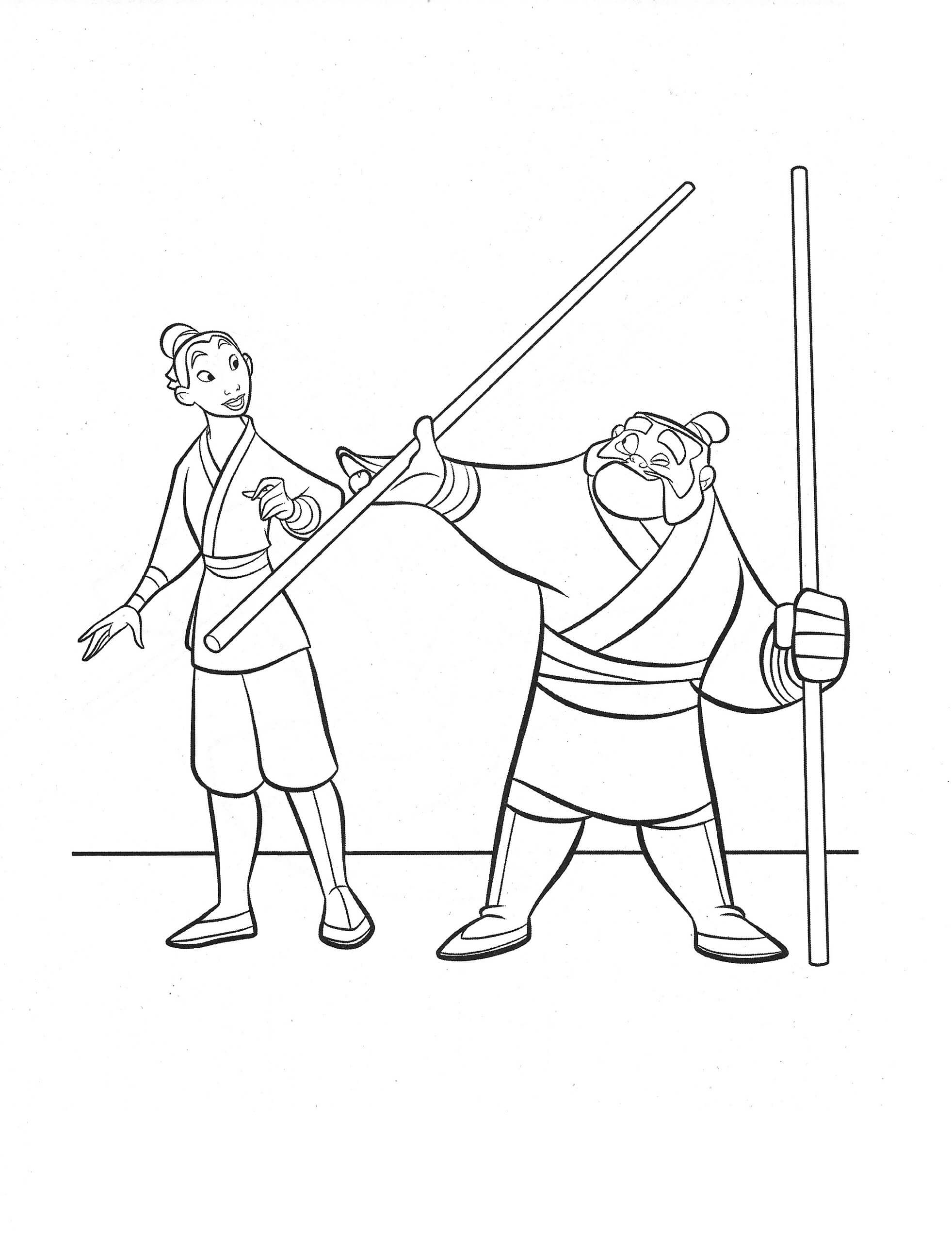 Fun Mulan coloring page