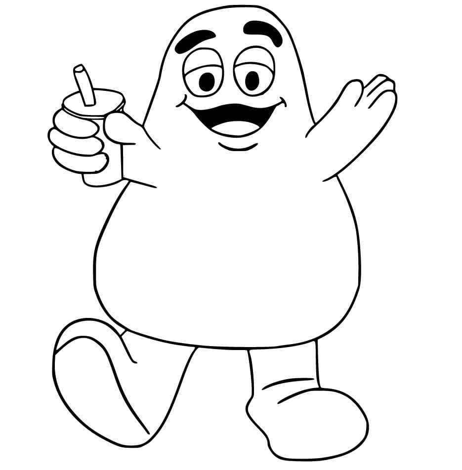 Funny Grimace coloring page - Download, Print or Color Online for Free