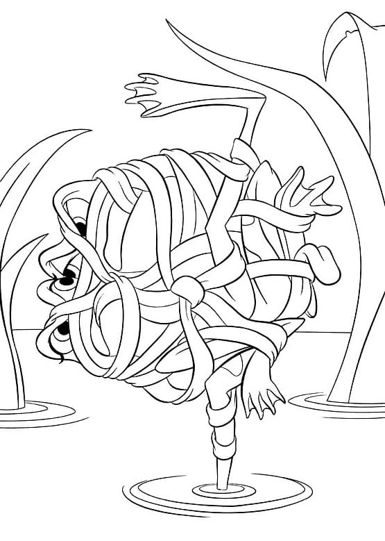 Funny Naveen and Tiana coloring page