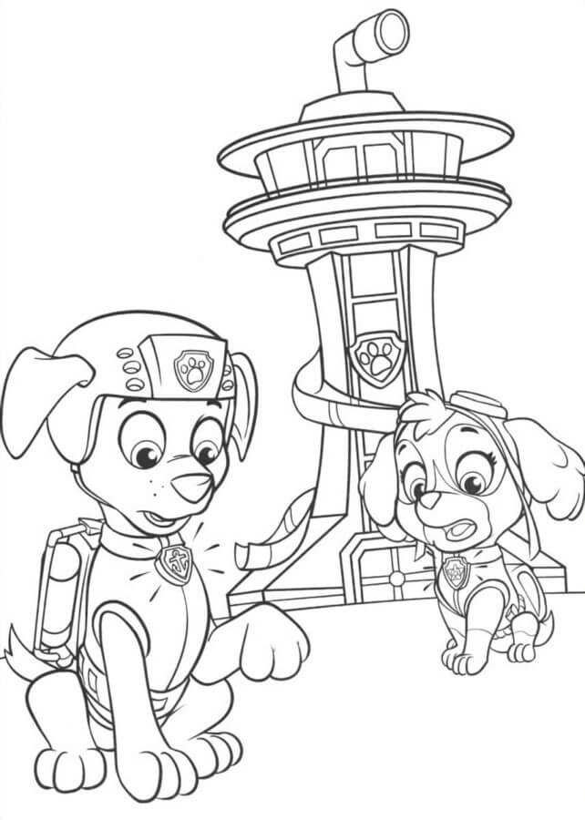 Funny Zuma And Friend coloring page