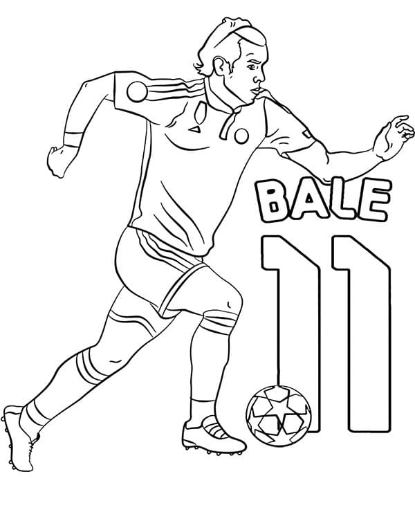 Gareth Bale Football Player coloring page