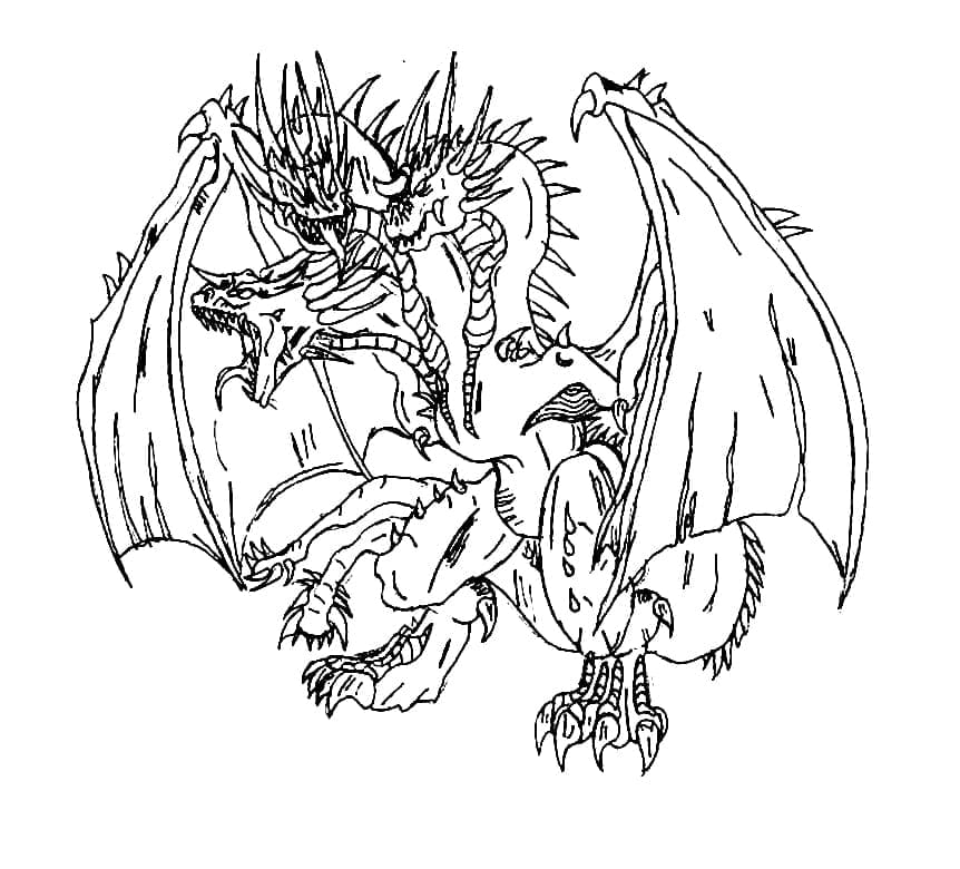 Giant Ghidorah coloring page