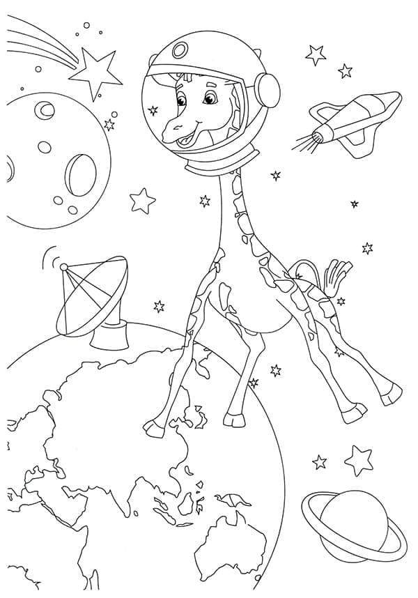 Giraffe Outer Space