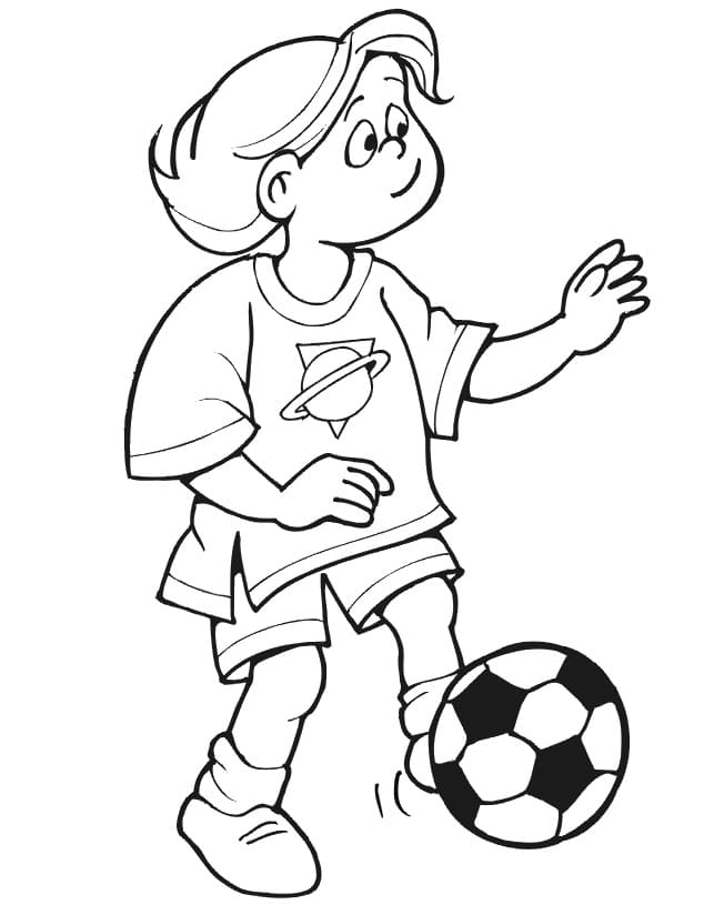 Girl Football Player coloring page